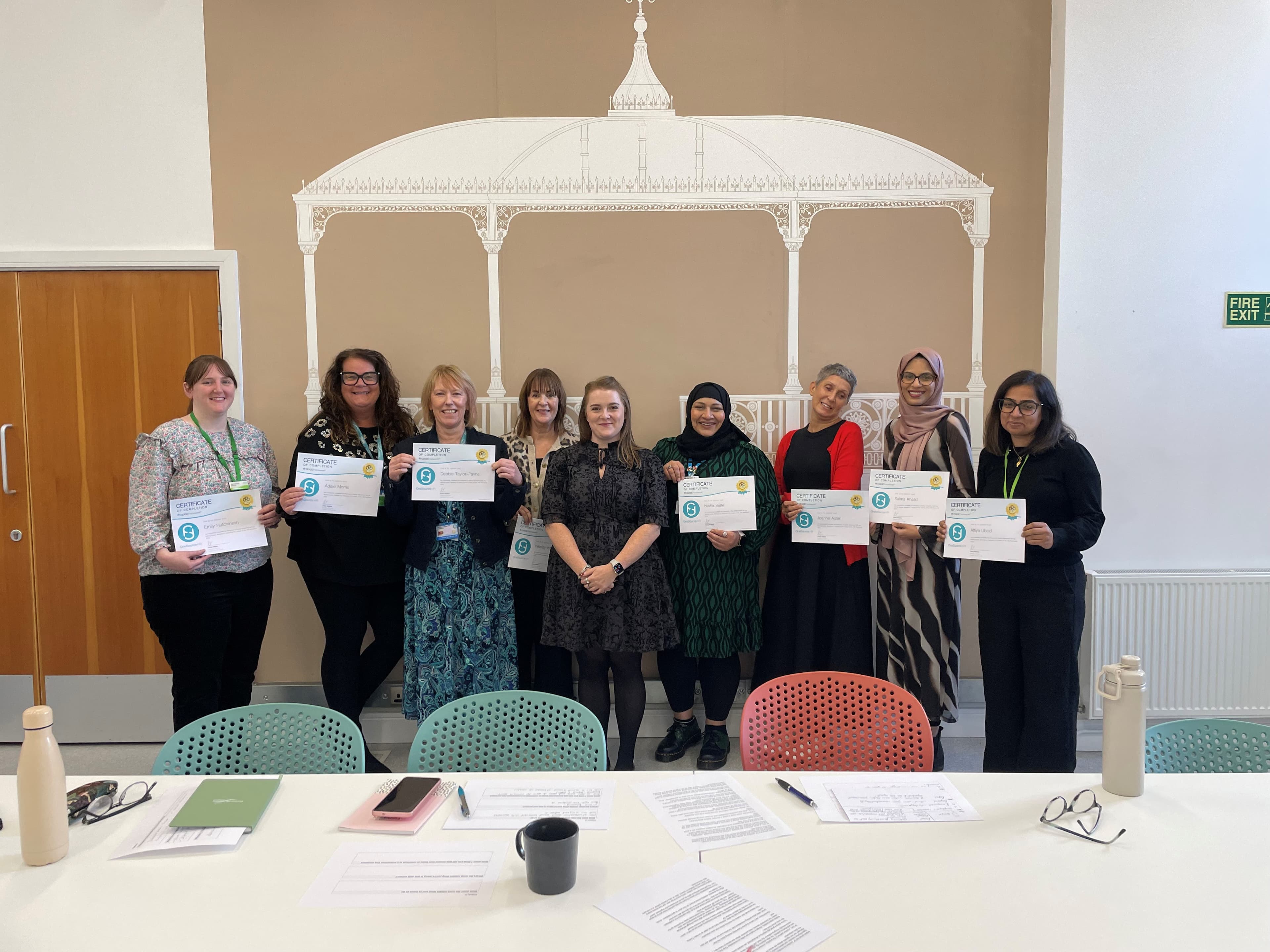 Delegates with their certificates after completing OneSource HR training